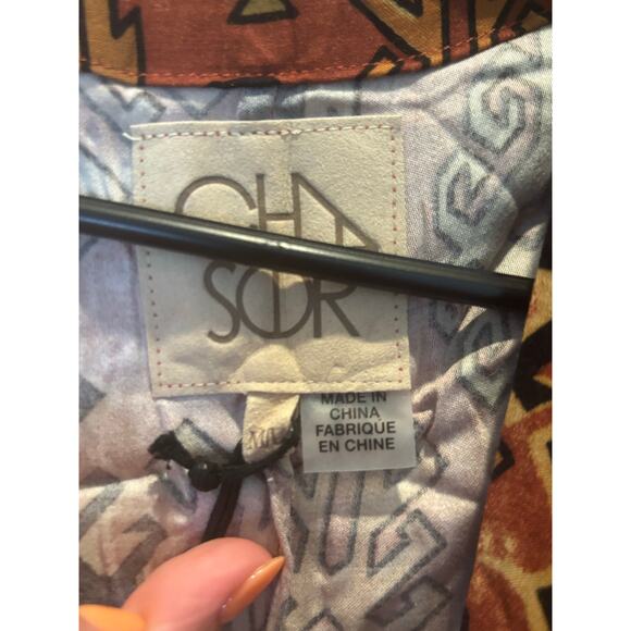 Chaser Boho Patterned Rust/Mustard Kimono Size M/L NWT - Picture 4 of 5